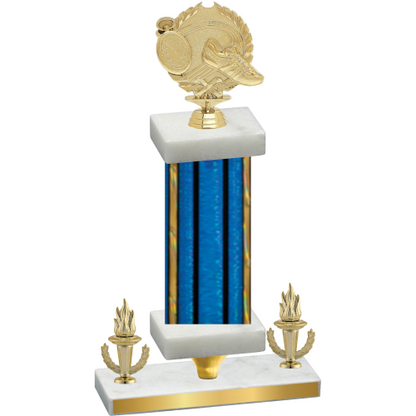 Premium Single Blue Glacier Victory Running Trophy