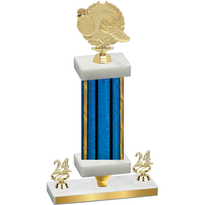 Premium Single Blue Glacier Year Running Trophy