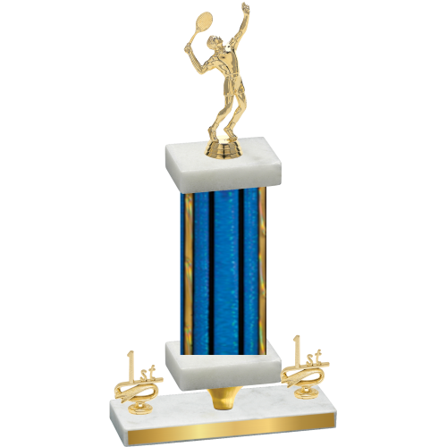 Premium Single Blue Glacier First Place Tennis Trophy