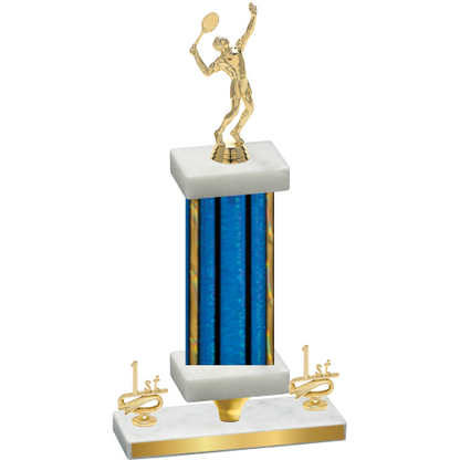 Premium Single Blue Glacier First Place Tennis Trophy