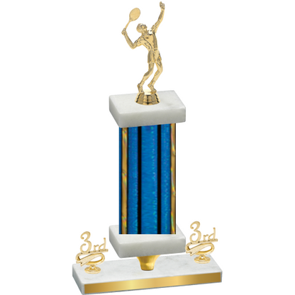 Premium Single Blue Glacier Third Place Tennis Trophy
