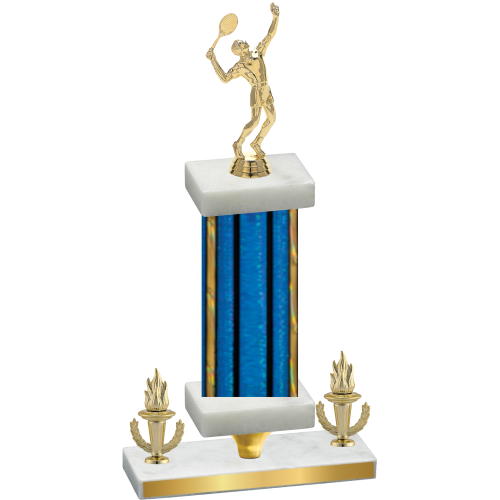 Premium Single Blue Glacier Victory Tennis Trophy