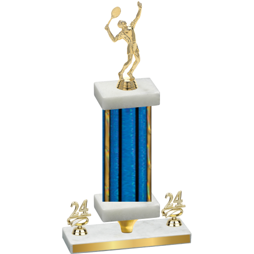 Premium Single Blue Glacier Year Tennis Trophy
