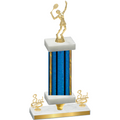 Premium Single Blue Glacier Third Place Tennis Trophy