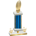 Premium Single Blue Glacier Second Place Football Trophy