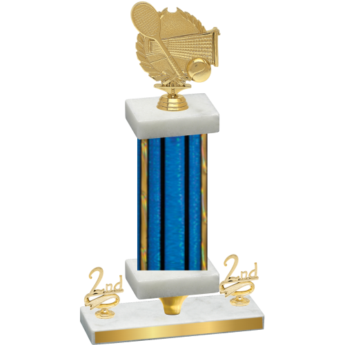 Premium Single Blue Glacier Second Place Tennis Trophy
