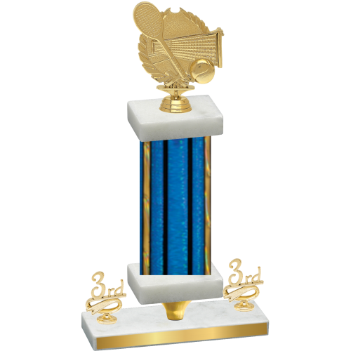 Premium Single Blue Glacier Third Place Tennis Trophy