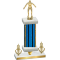 Premium Single Blue Glacier Victory Wrestling Trophy