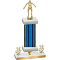 Premium Single Blue Glacier Year Wrestling Trophy