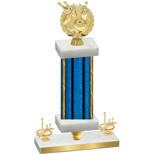 Premium Single Blue Glacier First Place Bowling Trophy