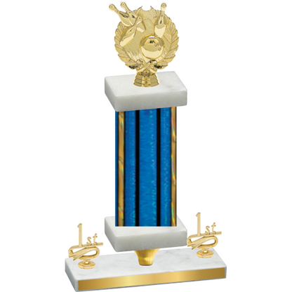 Premium Single Blue Glacier First Place Bowling Trophy