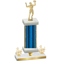 Premium Single Blue Glacier Third Place Volleyball Trophy