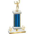 Premium Single Blue Glacier Fourth Place Volleyball Trophy
