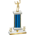 Premium Single Blue Glacier Year Volleyball Trophy