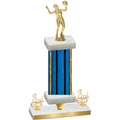 Premium Single Blue Glacier Third Place Volleyball Trophy