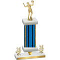 Premium Single Blue Glacier Year Volleyball Trophy