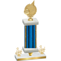 Premium Single Blue Glacier Third Place Volleyball Trophy