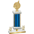 Premium Single Blue Glacier Year Volleyball Trophy