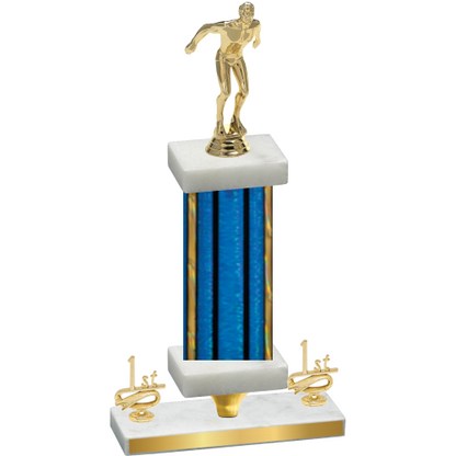 Premium Single Blue Glacier First Place Swimming Trophy