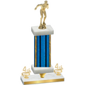 Premium Single Blue Glacier Fourth Place Swimming Trophy