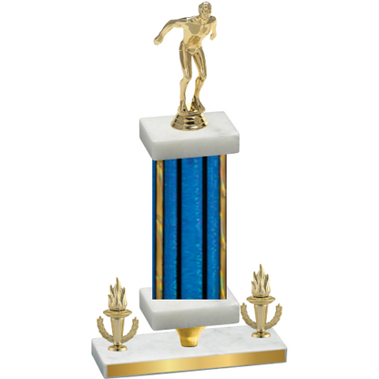 Premium Single Blue Glacier Victory Swimming Trophy