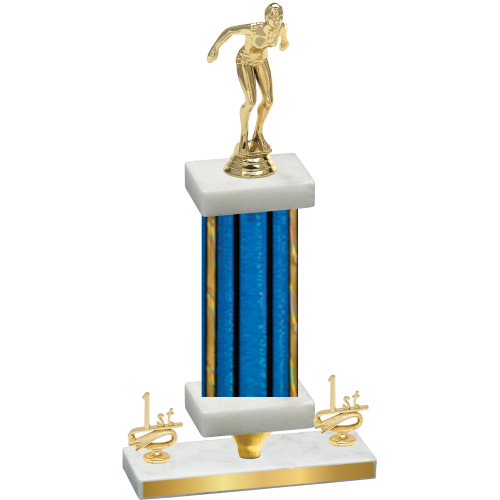 Premium Single Blue Glacier First Place Tennis Trophy
