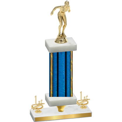 Premium Single Blue Glacier First Place Tennis Trophy