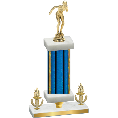 Premium Single Blue Glacier Victory Tennis Trophy