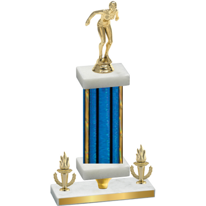 Premium Single Blue Glacier Victory Tennis Trophy