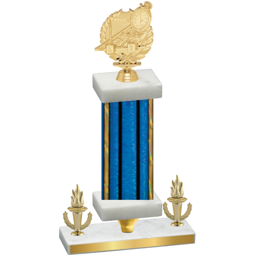 Premium Single Blue Glacier Victory Swimming Trophy