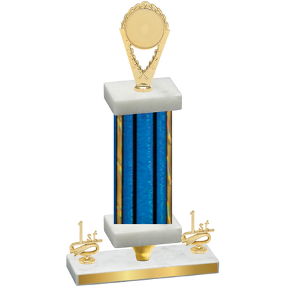 Premium Single Blue Glacier First Place Insert Trophy