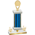 Premium Single Blue Glacier Third Place Insert Trophy