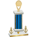 Premium Single Blue Glacier Victory Insert Trophy