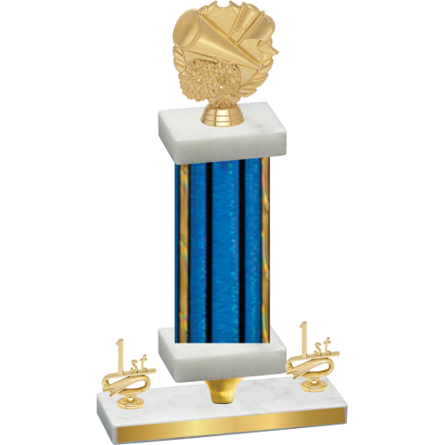 Premium Single Blue Glacier First Place Cheerleading Trophy
