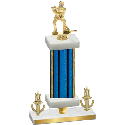 Premium Single Blue Glacier Victory Hockey Trophy