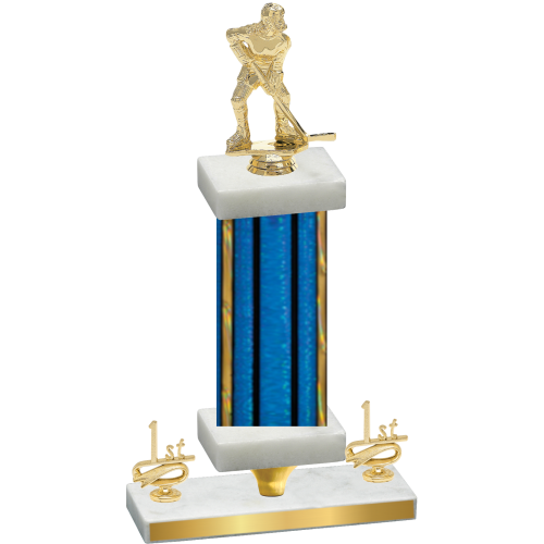 Premium Single Blue Glacier First Place Hockey Trophy