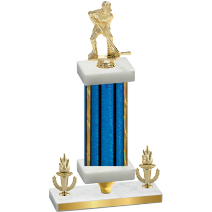 Premium Single Blue Glacier Victory Hockey Trophy