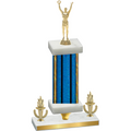 Premium Single Blue Glacier Victory Victory Trophy