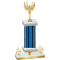 Premium Single Blue Glacier Fourth Place Victory Trophy
