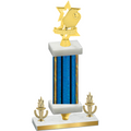 Premium Single Blue Glacier Victory Pickleball Trophy