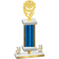 Premium Single Blue Glacier Year Pickleball Trophy