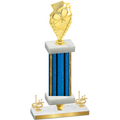 Premium Single Blue Glacier First Place Pickleball Trophy