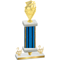 Premium Single Blue Glacier Second Place Pickleball Trophy