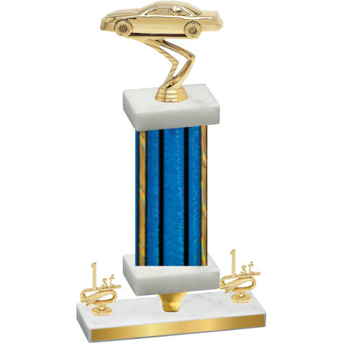 Premium Single Blue Glacier First Place Cars Trophy