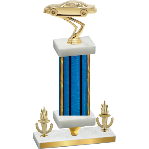 Premium Single Blue Glacier Victory Cars Trophy