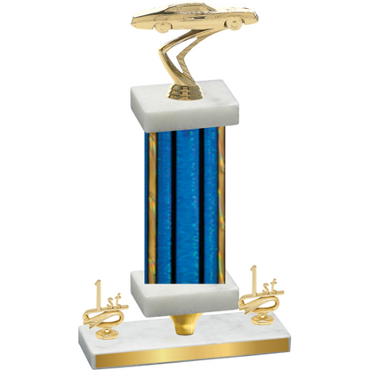 Premium Single Blue Glacier First Place Cars Trophy