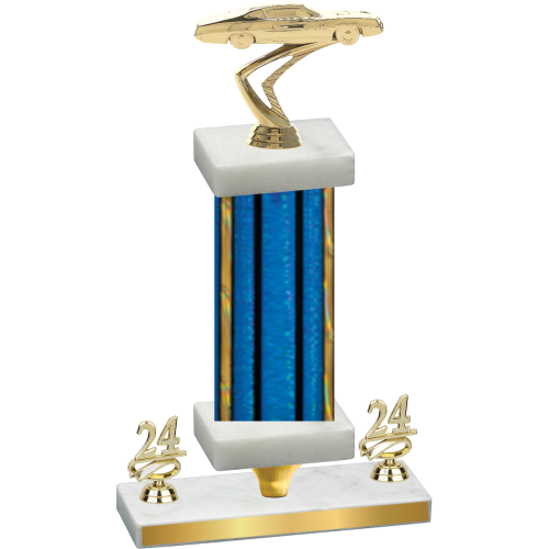 Premium Single Blue Glacier Year Cars Trophy