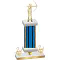 Premium Single Blue Glacier Second Place Archery Trophy