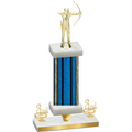 Premium Single Blue Glacier Third Place Archery Trophy