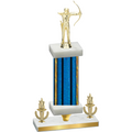 Premium Single Blue Glacier Victory Archery Trophy